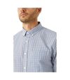 Maine Mens Power Check Long-Sleeved Shirt (Blue)