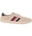 Mens Canvas Boat Shoes Off White Beige Lambretta-1