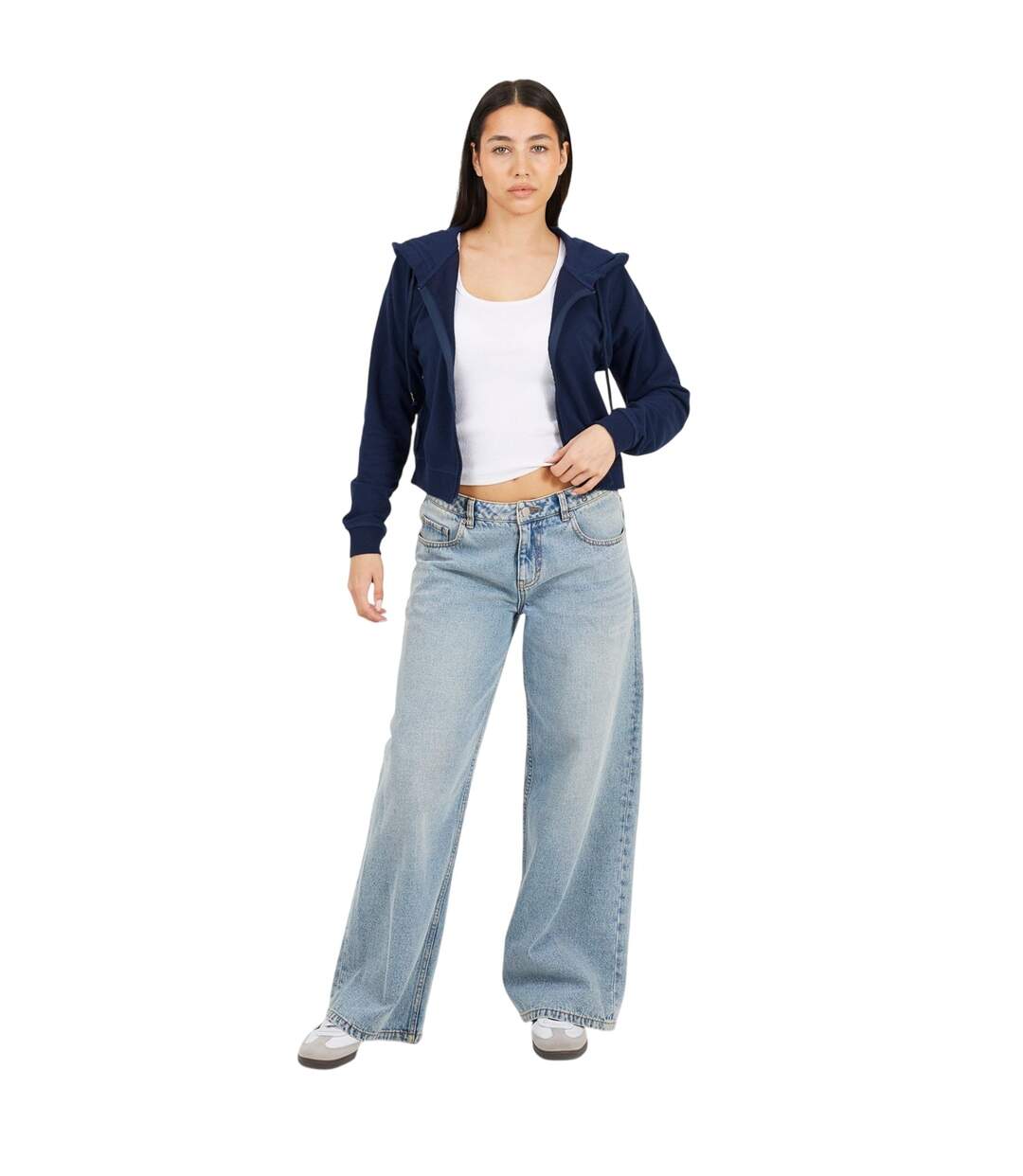 Veste À Capuche Femme Bleu Marine Brave Soul-4