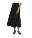 Womens/ladies Tiered Cotton Poplin Maxi Skirt Black Finery-3