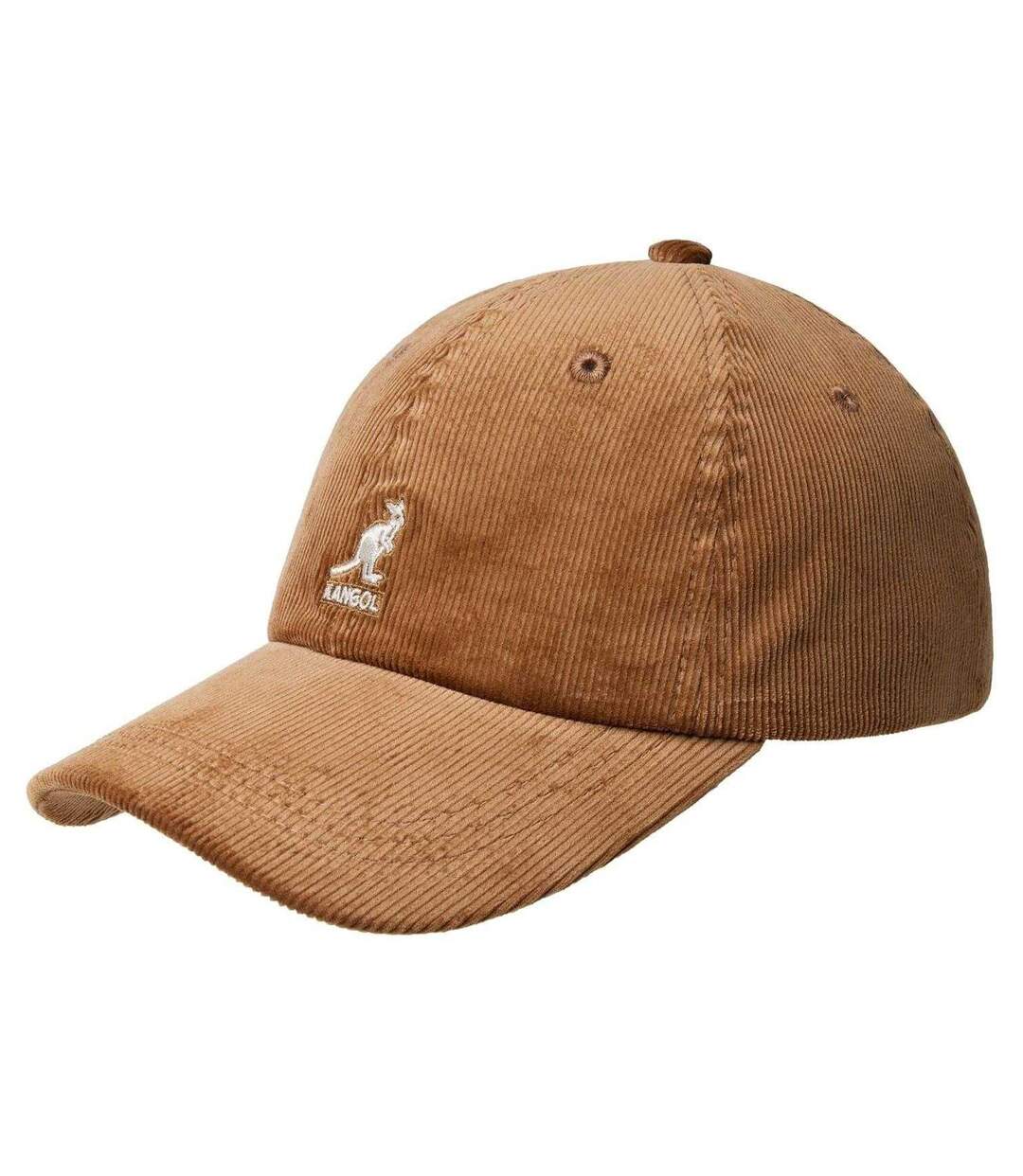 Embroidered Logo Corduroy Baseball Cap Wood Kangol-1
