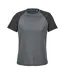 Womens/ladies Performance Ripstop T-shirt Black Charcoal SOLS-1