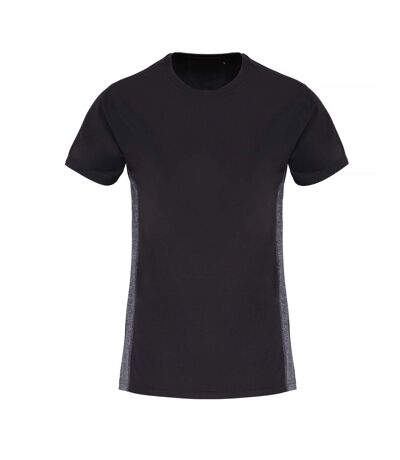 T-shirt femme noir chiné TriDri