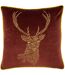 Furn Forest Stag Cushion Cover (Burgundy/Gold) (One Size) - UTRV1928