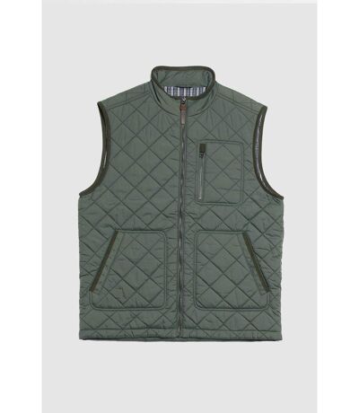 Maine Mens Quilted Lightweight Tailored Vest (Khaki)