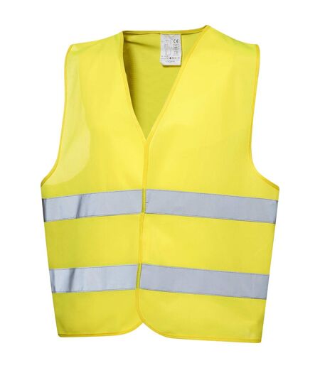 Professional Safety Vest In Pouch Neon Yellow Bullet
