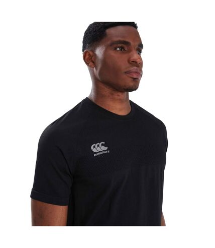Canterbury Mens V2 Seamless T-Shirt (Black/Gray)