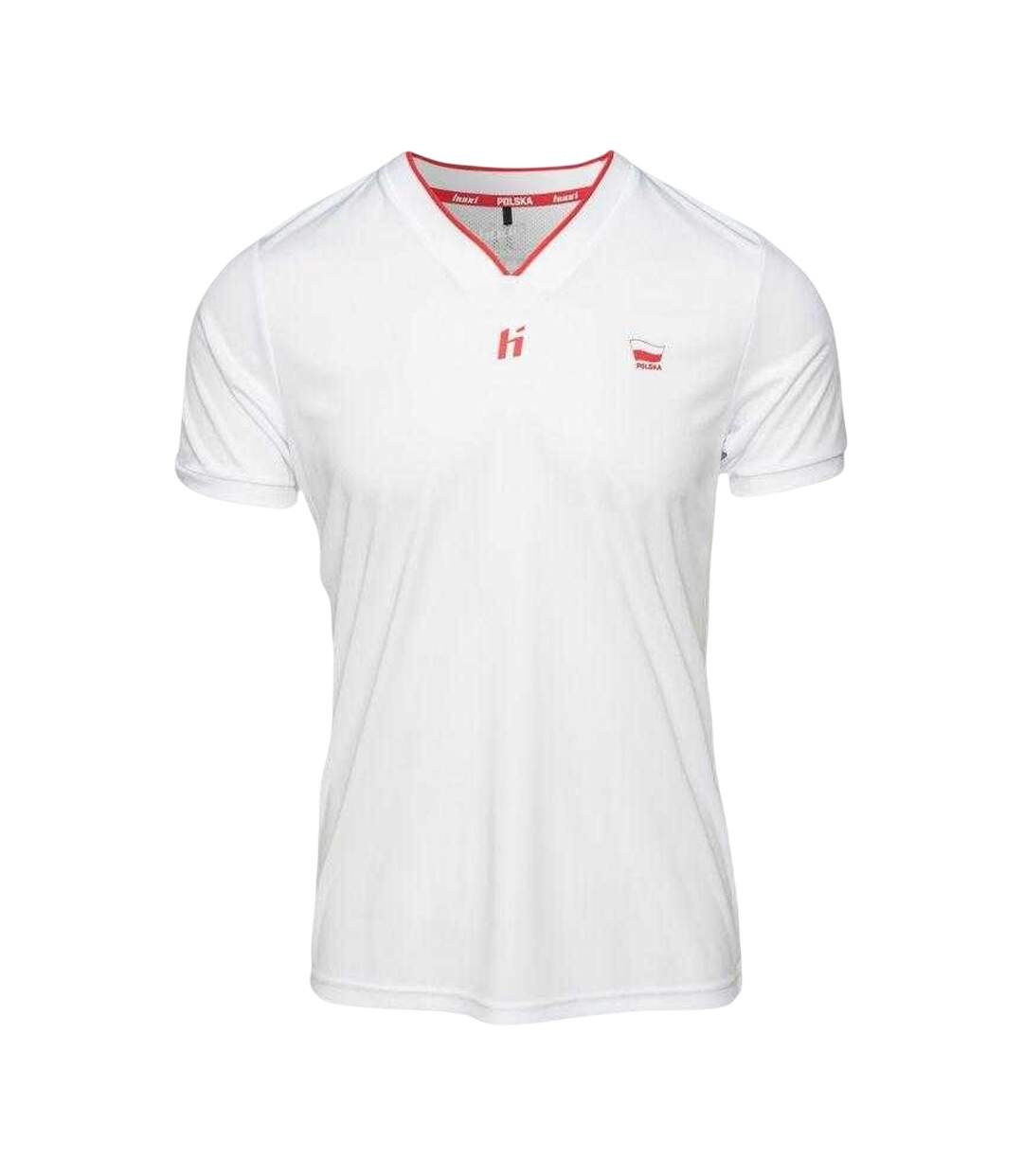 T-shirt Alumni Poland Homme Blanc Rouge Huari-1