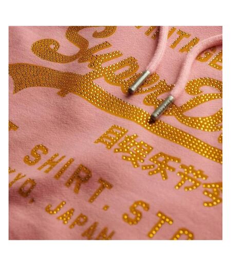 Sweat rose femme superdry embellished vl relaxed - l