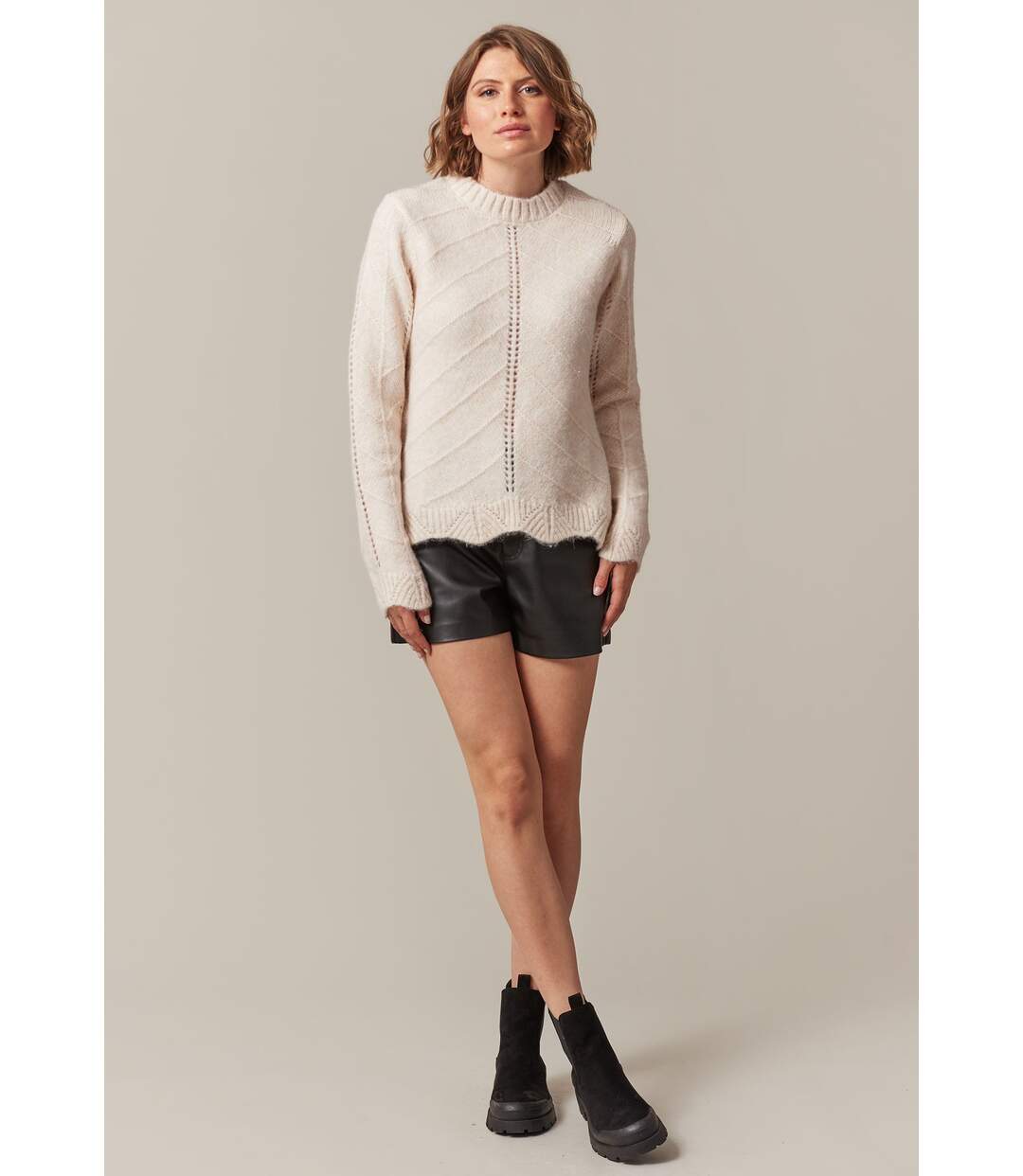 Pull ajouré avec finitions ondulées GALITA-3