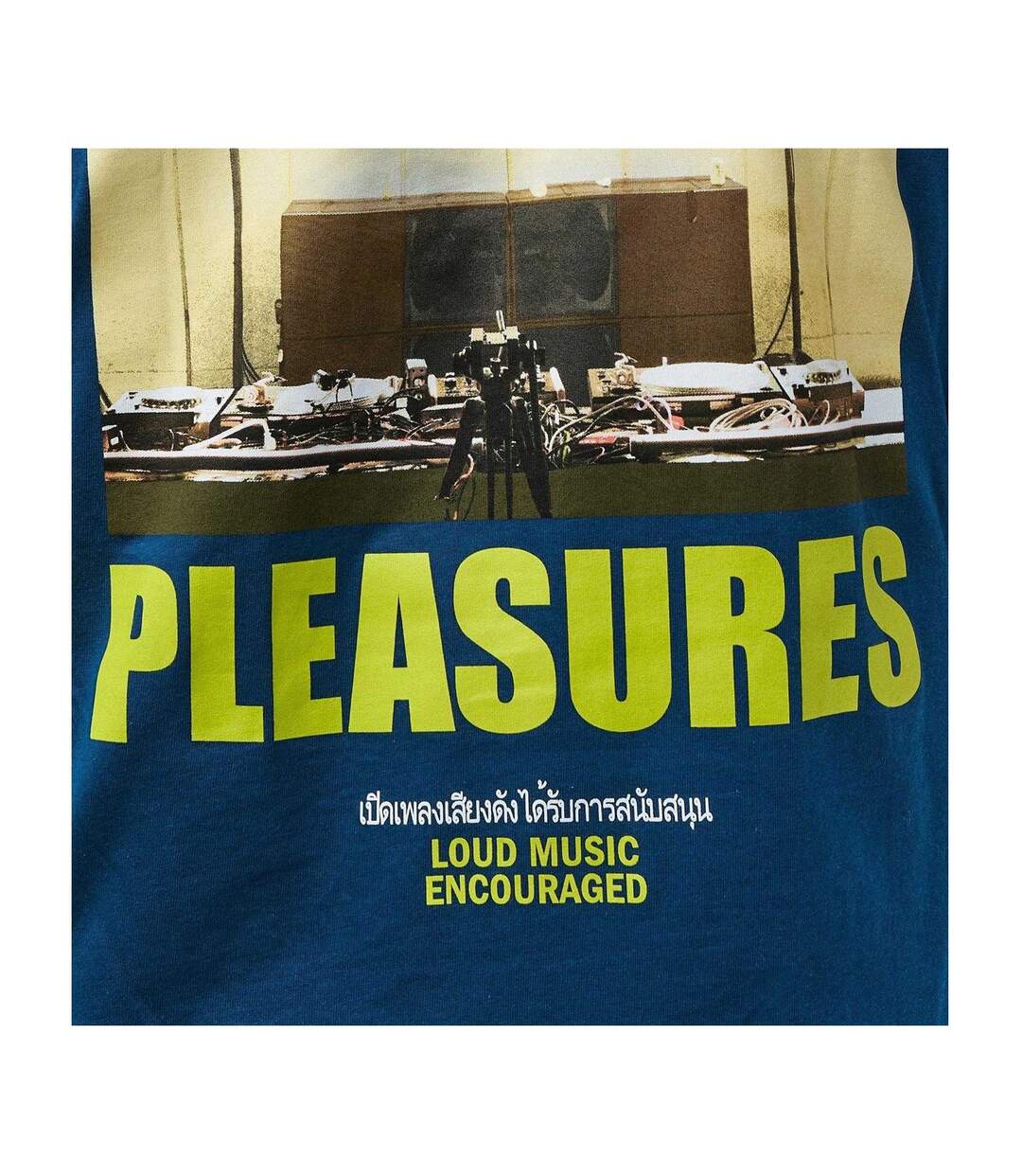 T-shirt Motif/style Platine Boiler Room Homme Bleu Pleasures-4