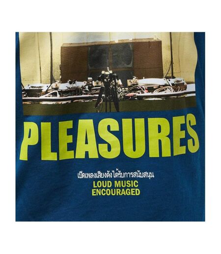 T-shirt Motif/style Platine Boiler Room Homme Bleu Pleasures