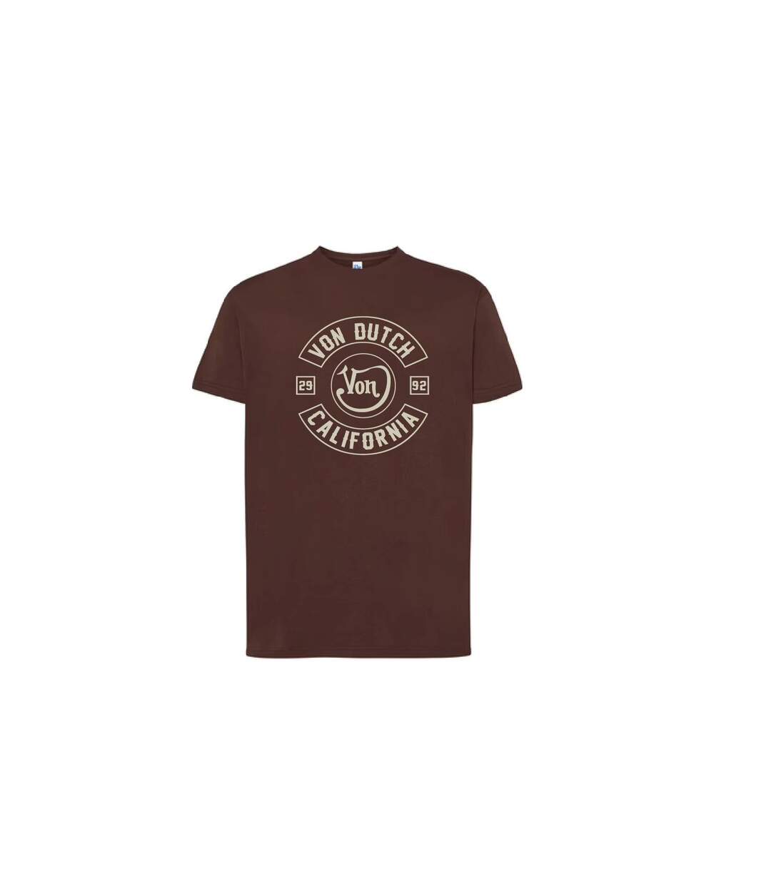 T-shirt col rond en coton homme avec Logo Log8 Marron Vondutch-3