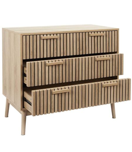 Commode 3 tiroirs Saulk en bois - Marron