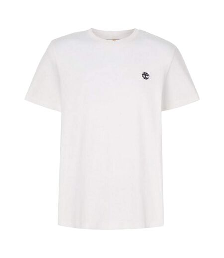 Mens River Embroidered Crew Neck T-shirt White Timberland