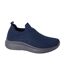 Womens/ladies Elasticated Trainers Navy Boulevard-1
