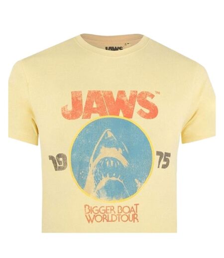 T-Shirt orange homme jaws world tour