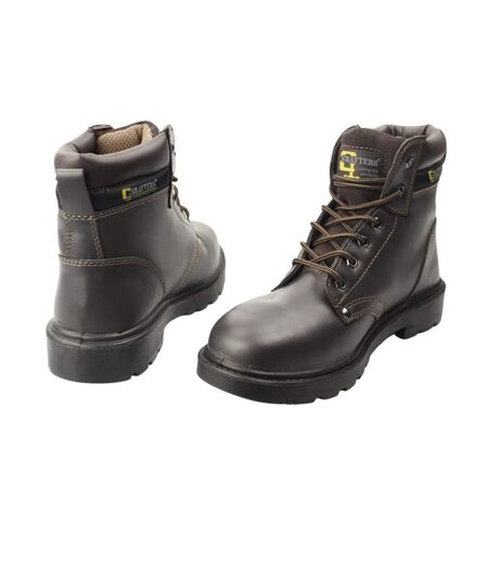 Grafters Mens Apprentice 6 Eye Safety Toe Cap Boots (Brown) - UTDF299