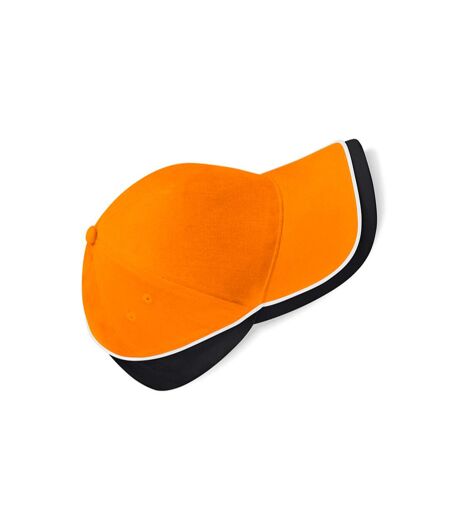 Casquette De Baseball Teamwear Orange Noir Blanc Beechfield