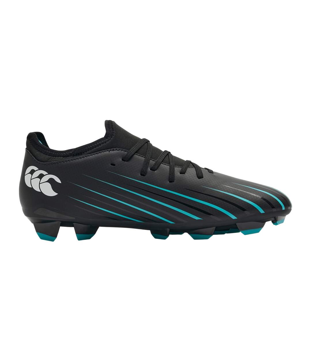 Unisex Adult Speed Falcon 2.0 Team Firm Ground Rugby Boots Black Canterbury-1
