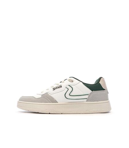 Baskets blanches/grises/vertes homme schott darcy