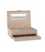 Boîte à Bijoux en Velours Enya 27cm Beige-3