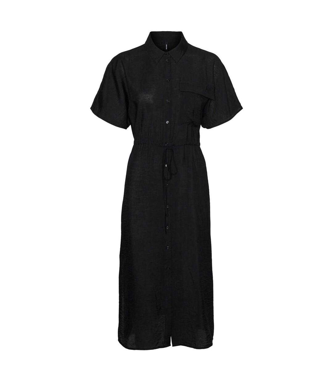 Robe Chemisier Mi-longue Iris Femme Noir Vero Moda-2