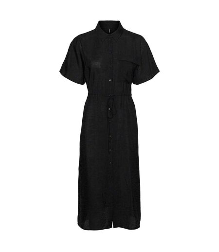 Robe Chemisier Mi-longue Iris Femme Noir Vero Moda