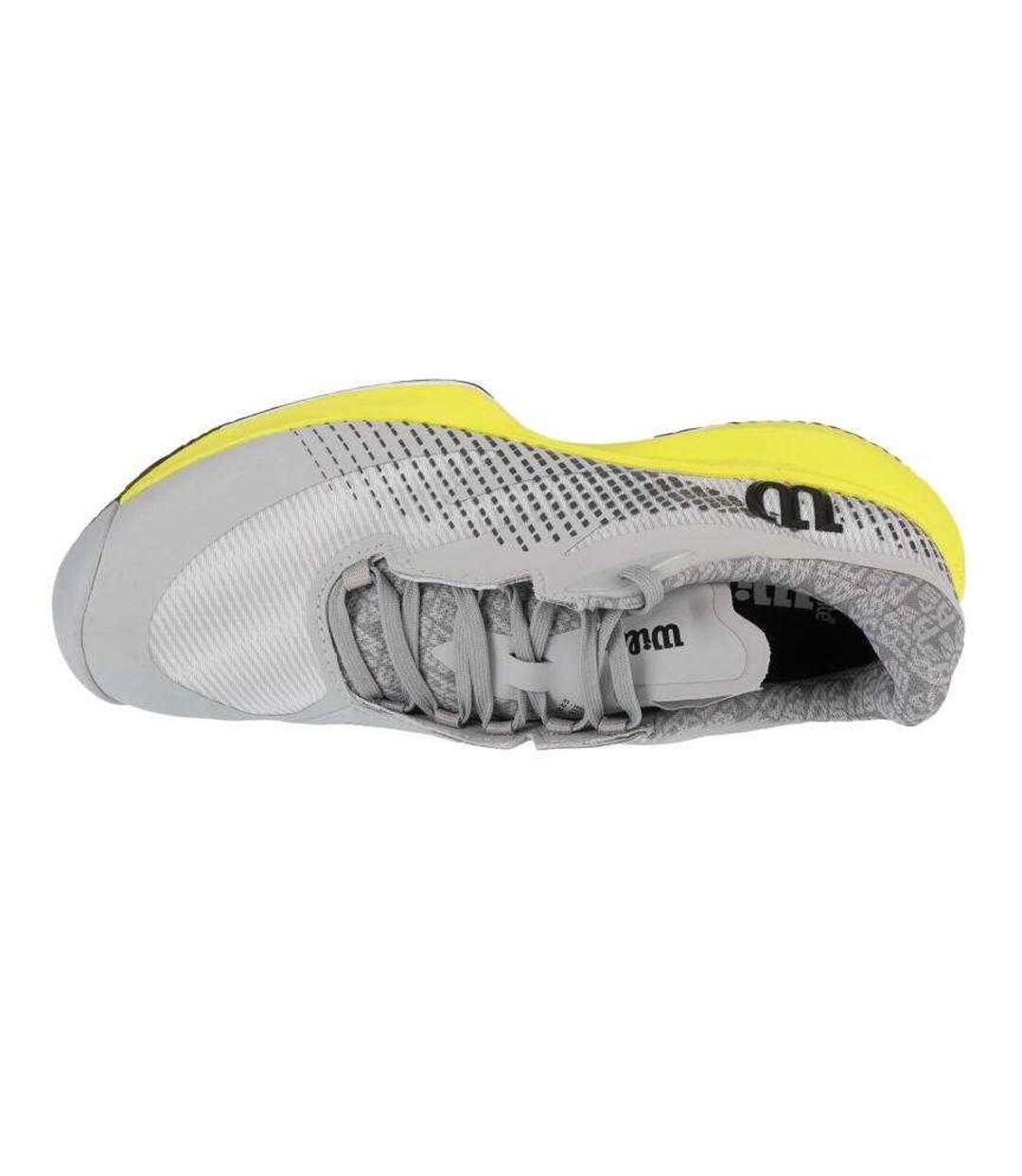 Chaussures De Tennis Kaos Swift 1.5 Clay Homme Gris Jaune Wilson-3