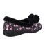 Womens/ladies goldfinch floral slippers navy Fleet & Foster