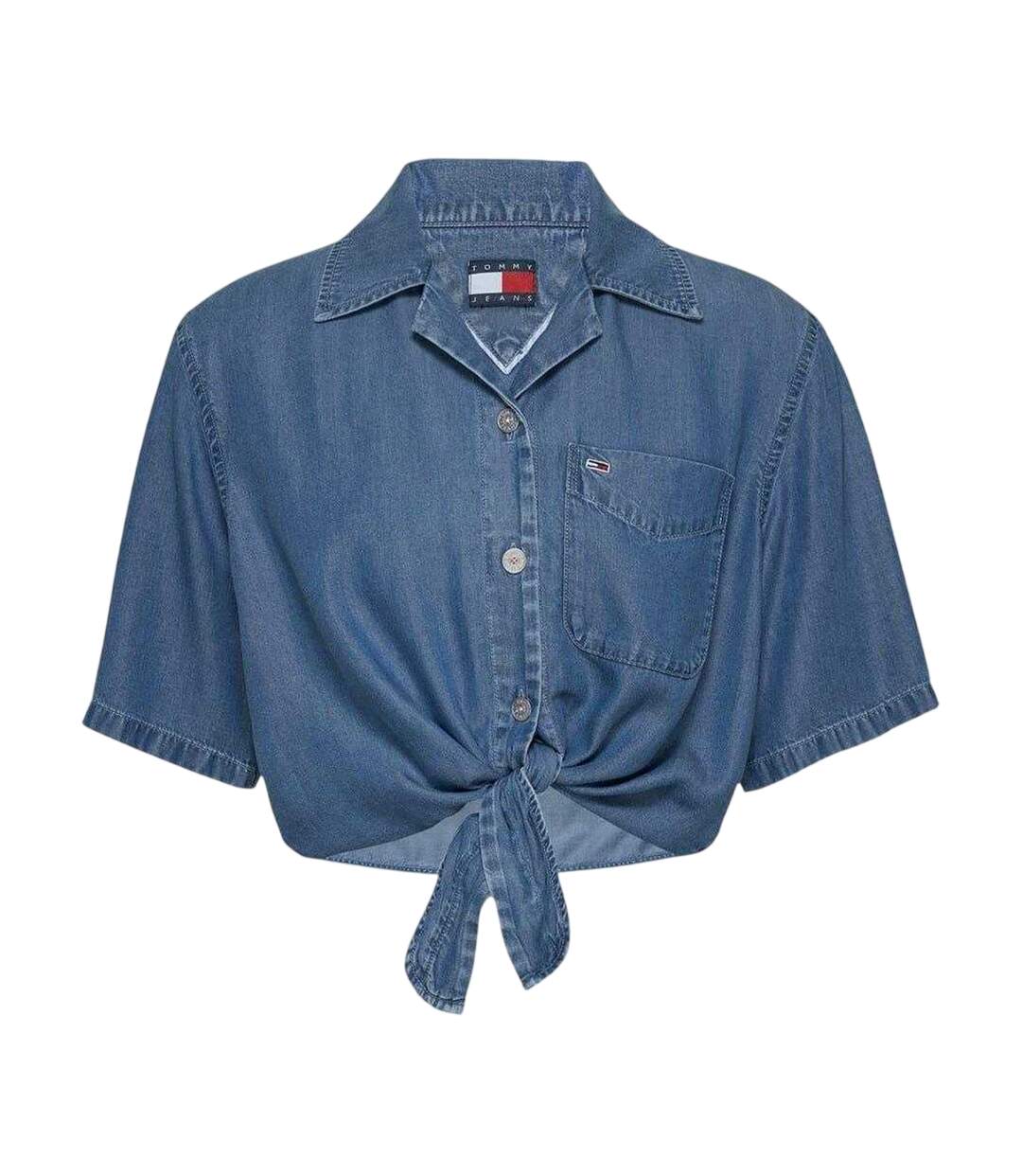 Chemise Motif/style Court Femme Bleu Moyen Tommy Jeans-2