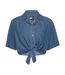 Chemise Motif/style Court Femme Bleu Moyen Tommy Jeans-2
