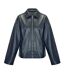 Womens/ladies Faux Leather Bomber Jacket Black Jack Wills-1