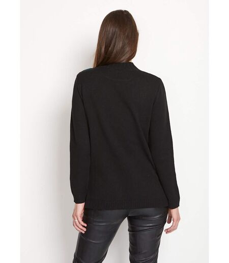 Pull-tunique jacquard col montant