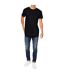 T-shirt Motif/style Façonné Homme Noir Build Your Brand-1