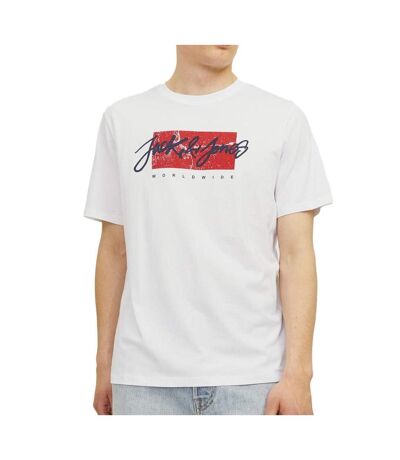 T-Shirt blanc homme jack & jones whtiley - l