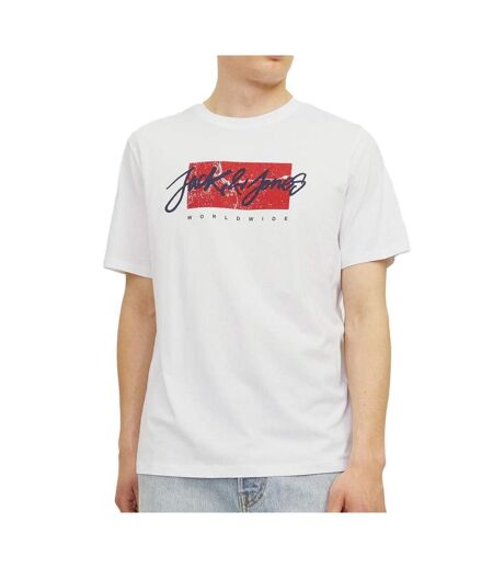 T-Shirt blanc homme jack & jones whtiley - l