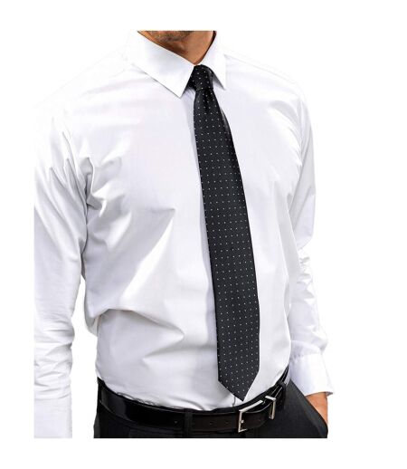 Premier Unisex Adult Micro-Dot Tie (Black/Dark Grey) (One Size) - UTPC5870
