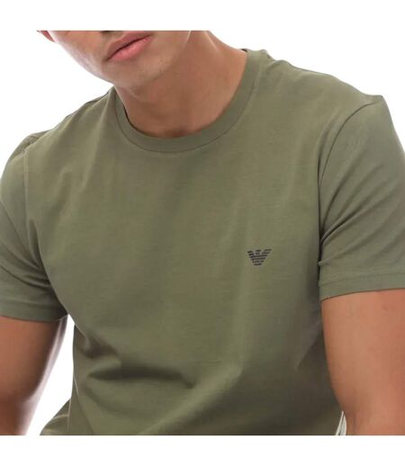Pack Of 2  Mens Plain T-shirt  Navy Green Emporio Armani