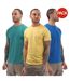 T-shirts Jeston Homme Bleu Sarcelle Jaune Bleu Farah-1