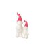 Statuette Déco Nain 29cm Blanc & Fuchsia-2