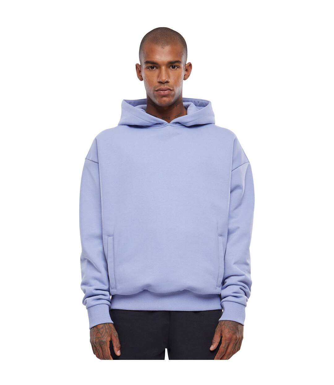 Sweat à capuche homme bleuet givré Build Your Brand-2