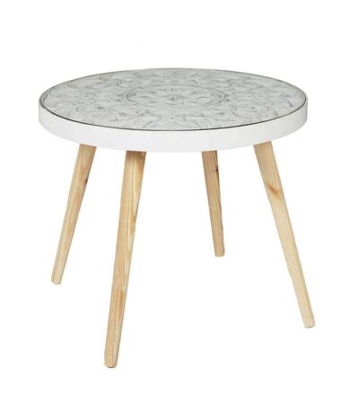 Table basse plateau arabesque 50 cm