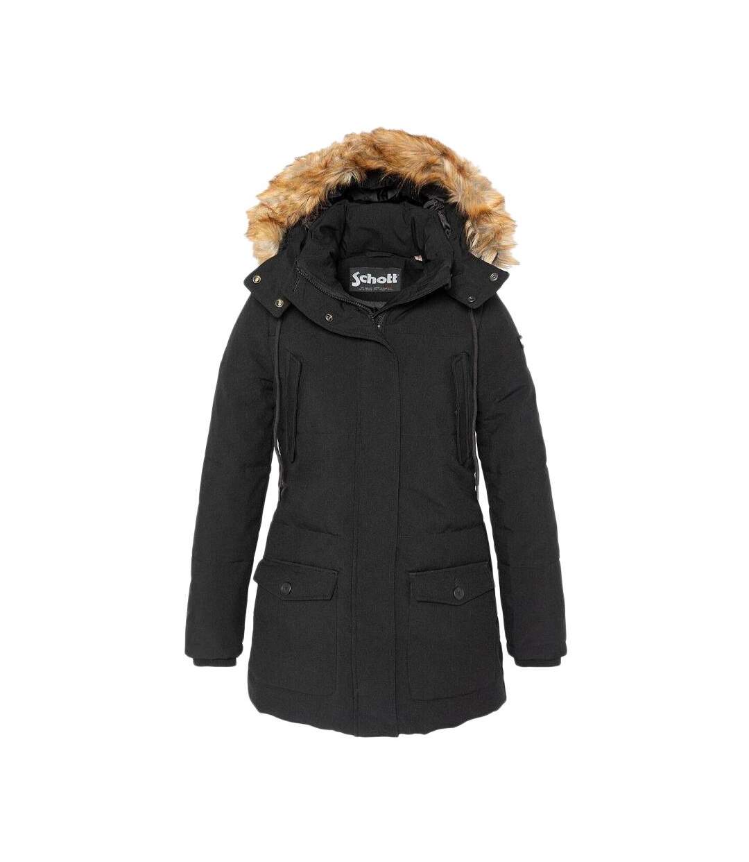 Parka Noir Femme Schott CAMILIA - M