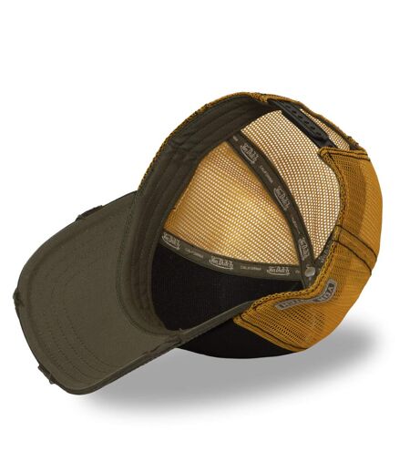Casquette trucker filet effet usé avec print Crew Wolfy Vondutch