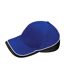 Casquette De Baseball Teamwear Competition Bleu Roi Vif Noir Blanc Beechfield-2