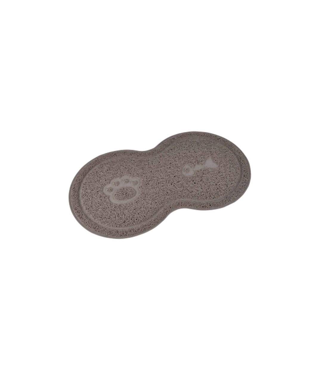 Tapis Repas pour Chien & Chat Double 46cm Taupe-1