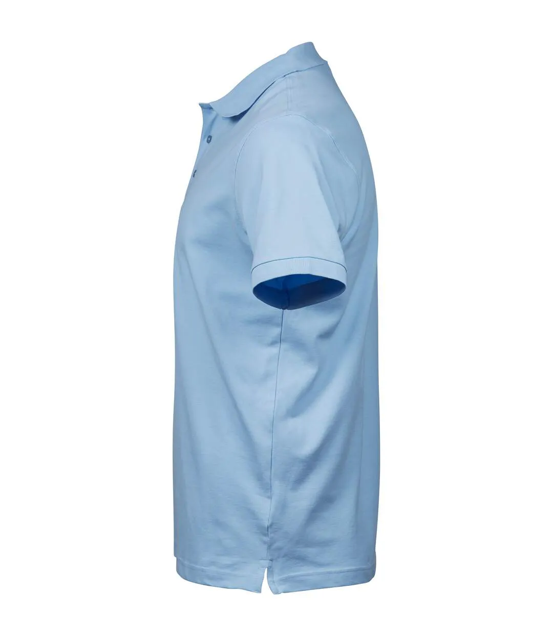 Mens Luxury Stretch Polo Shirt Light Blue Tee Jays-3
