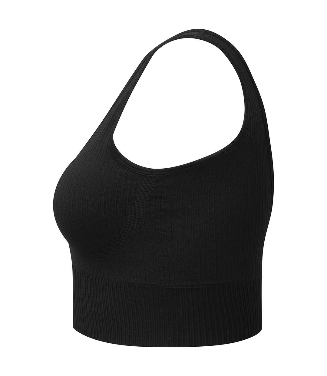 TriDri Soutien-gorge 3D sans coutures côtelées Multisport pour femmes/femmes (Noir) - UTRW8017