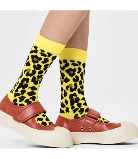 Bright Leopard Design Novelty Patterned Socks for Men and Women